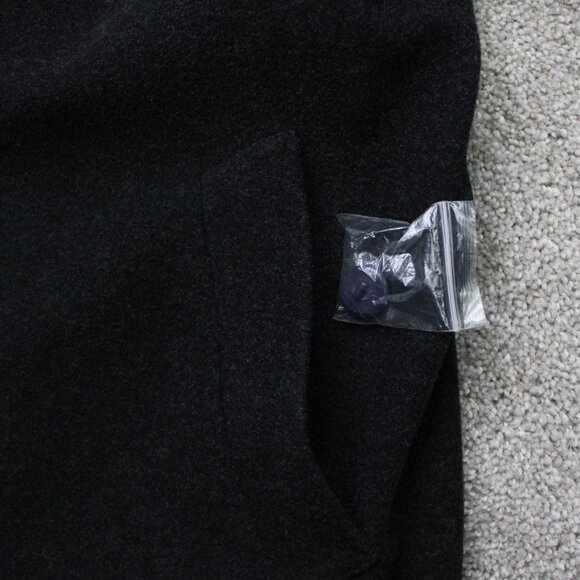 LAUREN Ralph Lauren Peacoat Mens 44R Black Wool Cashmere Blend Overcoat Lined - Picture 4 of 16